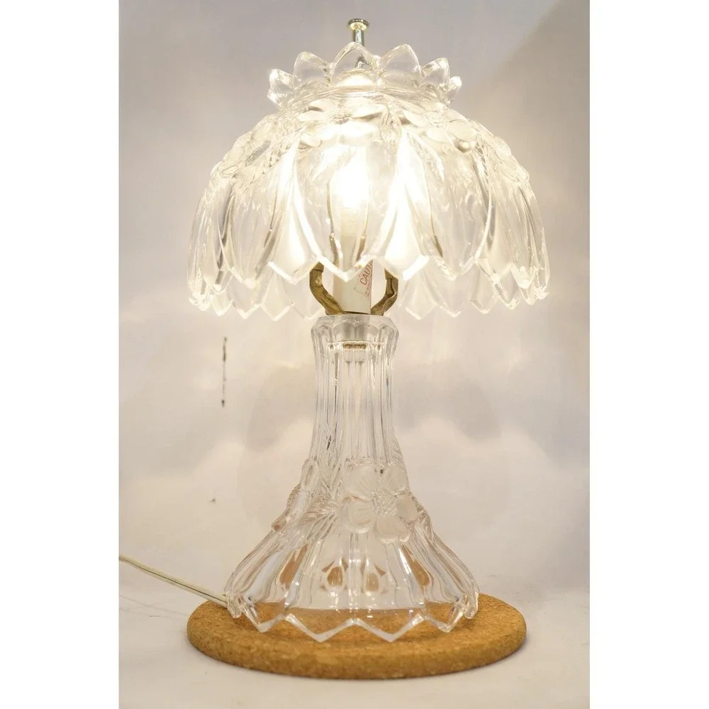 Vintage Anne Hutte Bleikristall Lead Crystal Boudoir Fairy Lamp Working Works